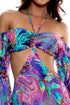 Luli Fama Jungle Fever Long Sleeve Cut Out Short Dress